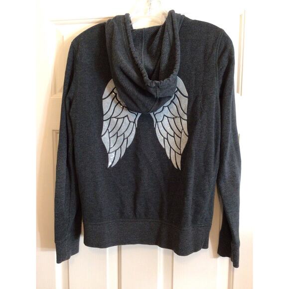 Victoria’s Secret Supermodel Dark Grey Zip Up Sequin Angel Wings Small - Picture 4 of 4